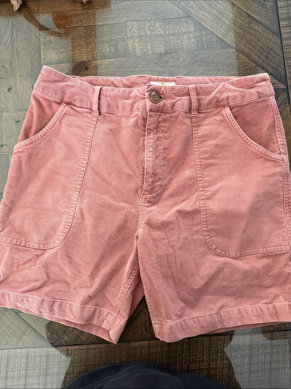 Men’s salmon/Pink Corduroy Utility Shorts